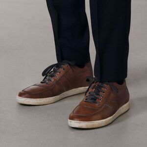 MAGNANNI Brown Bobbie Cognac Tabaco Lace Up Leather Shoe  Mens Size 8